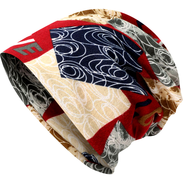 Skull Slouchy Knit Ski Pony Tail Beanie